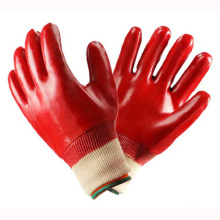 Red PVC Hand Safety Work Gloves